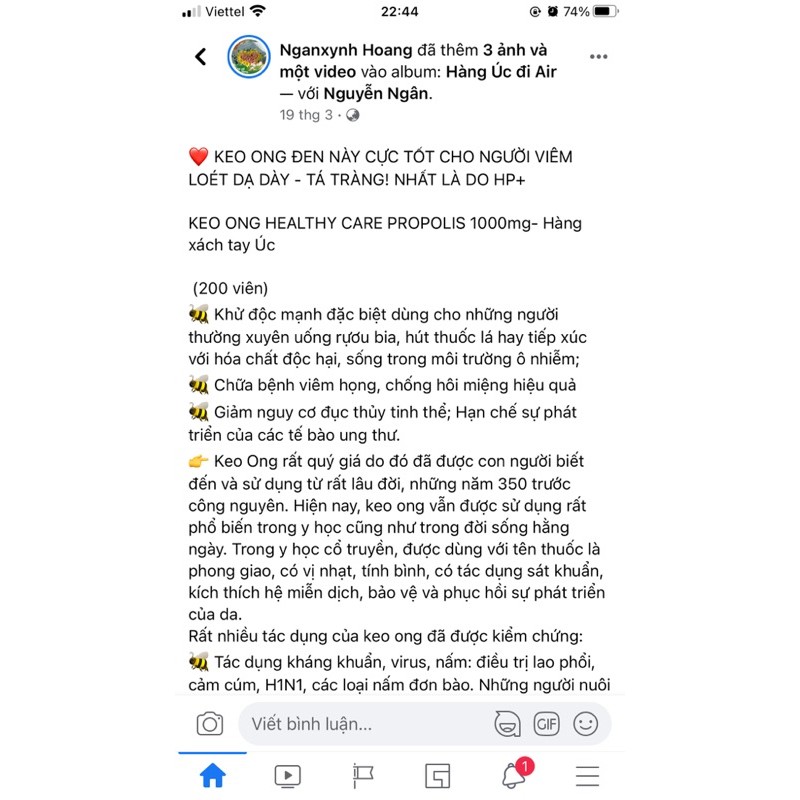 Keo Ong Dạng Viên Healthy Care Propolis 2000mg | BigBuy360 - bigbuy360.vn