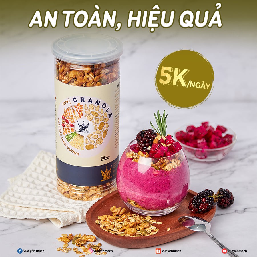 Ngũ Cốc Ăn Kiêng Granola Healthy Siêu Hạt 500gr