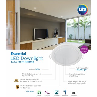 Bộ đèn Philips LED Downlight âm trần 59202