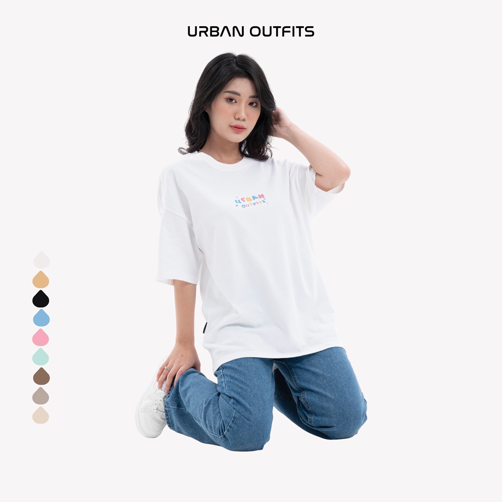 Áo Thun Tay Lỡ Form Rộng URBAN OUTFITS  ATO104 Local Brand In Rainbow ver 2.0 Chất Vải 95% Compact Cotton 250GSM