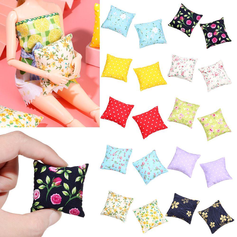 BEBETTERM Set 2 Gối Mini Tỉ Lệ 1: 12 Trang Trí Nhà Búp Bê