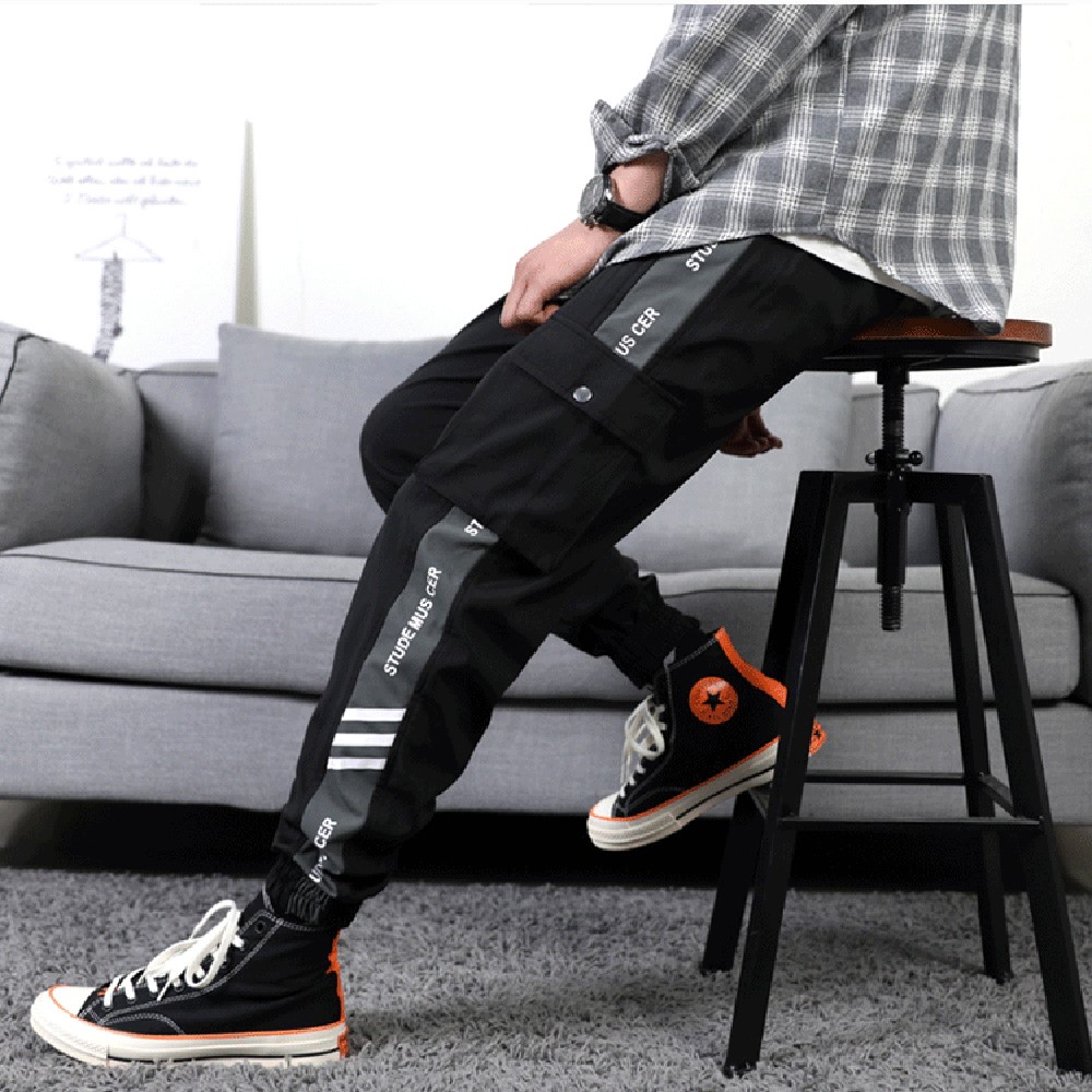 Quần Jogger Quần Túi Hộp Phối Sọc Viền 9000051