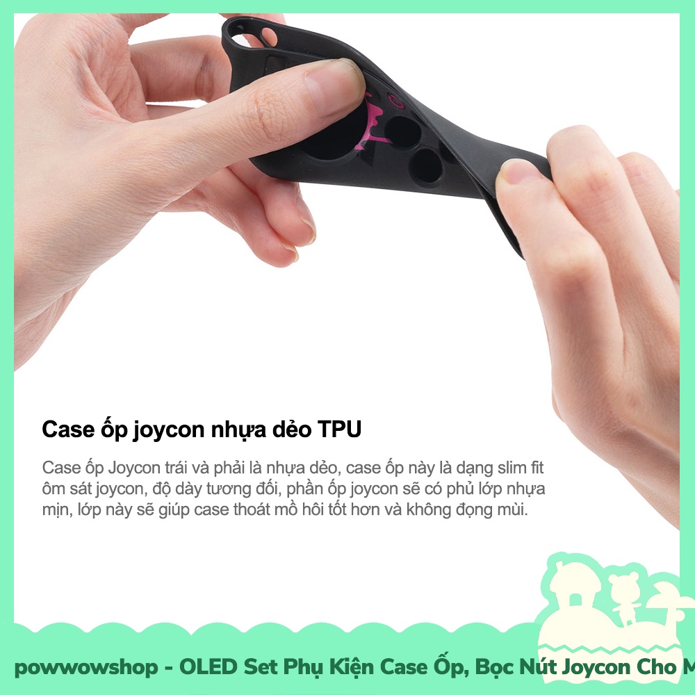 OLED/V1/V2 Set Phụ Kiện Case Ốp, Nút Bọc Cho Máy Game Nintendo Switch Love Deat.h & Robots Blacken