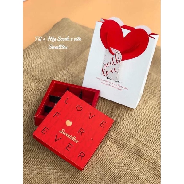 Hộp đựng socola Valentine 9V