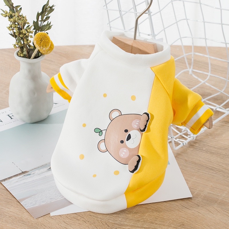 Quần áo thú cưng, áo nỉ cao cấp cho chó mèo hoạ tiết hipidog
