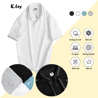 Áo Thun POLO Nam Kboy Shop có cổ cotton Cá Sấu Trẻ Trung Đẹp 4 Màu Basic Co Giãn, Thấm Hút Tốt - AT04