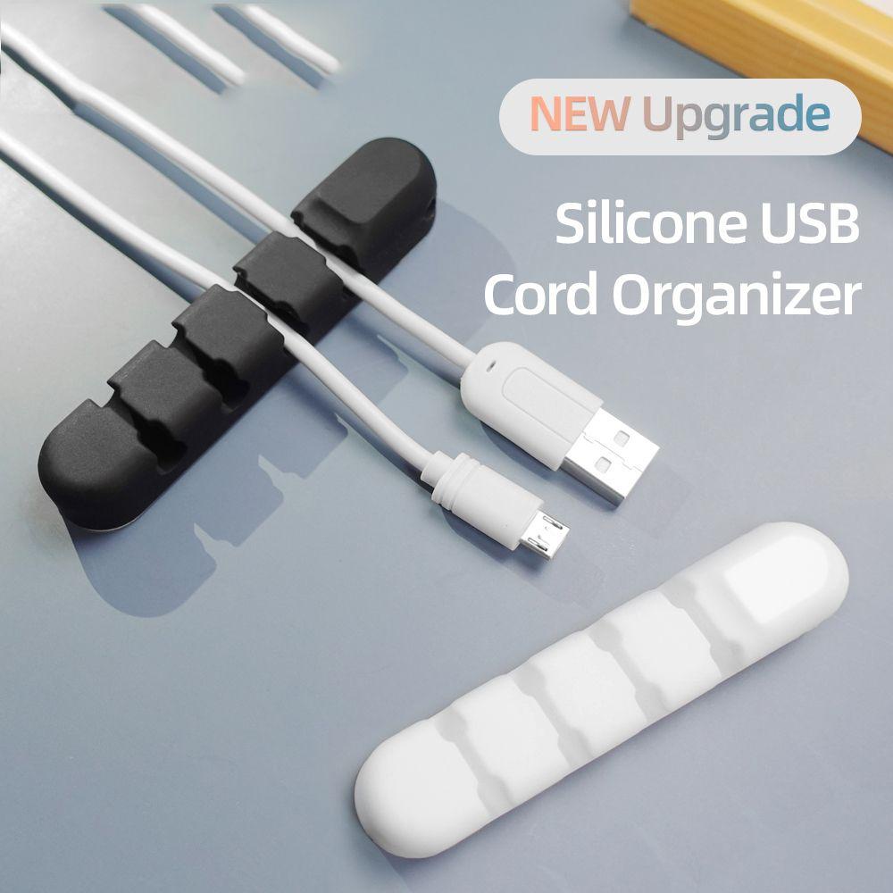 Dụng Cụ Sắp Xếp Gọn Gàng Dây Cáp Bàn Phím Chuột Đa Năng Bằng Silicone|Giá Đỡ Quấn Dây Cáp Mạng Che Phủ Toàn Diện