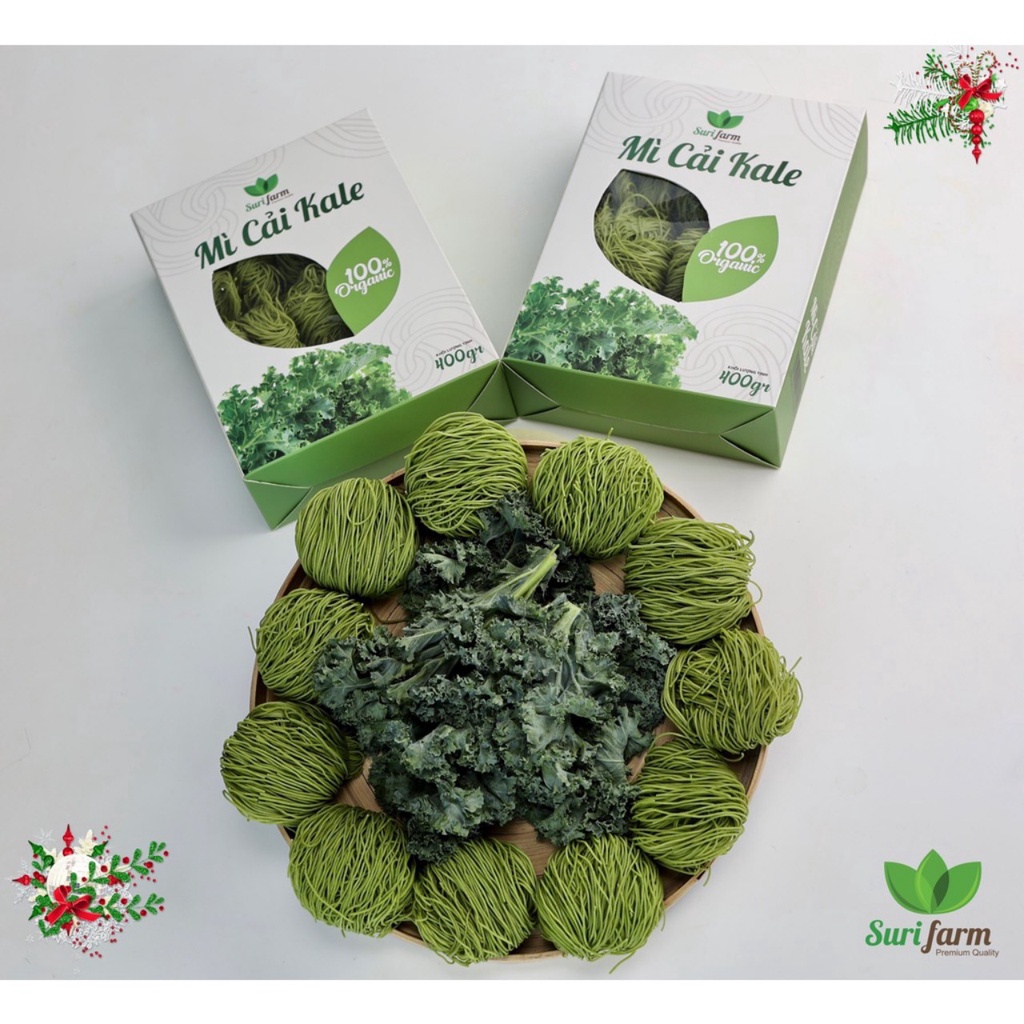 MÌ CẢI KALE CẢI XOĂN ORGANIC GÓI 400G