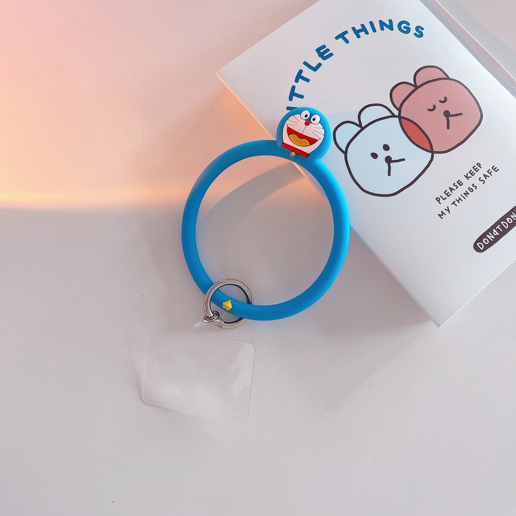 Dây Đeo Điện Thoại Bằng Silicon Mềm Chống Thất Lạc Có Móc Khóa Cho Nữ