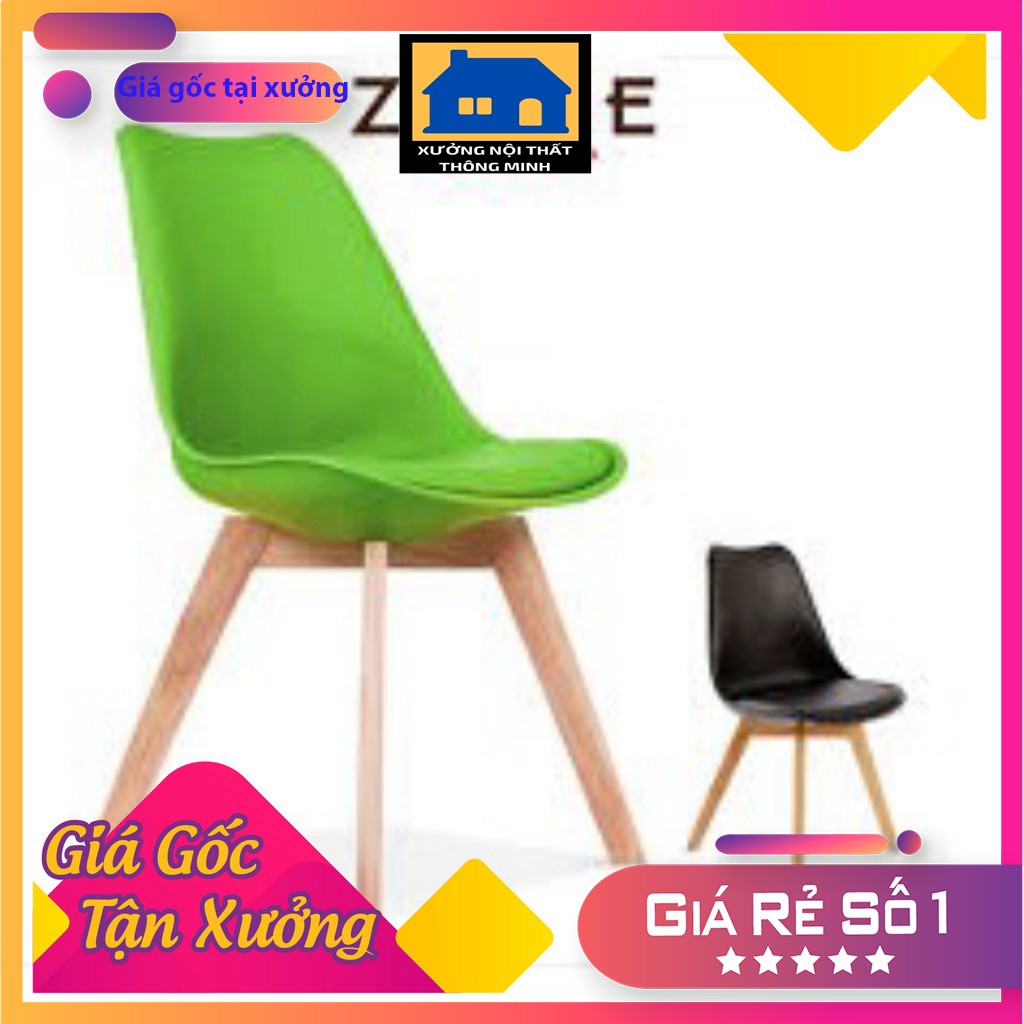 Ghế đệm Eames Nhập Khẩu hàng cao câp Chân Gỗ To, chắc chắn, Đủ Màu