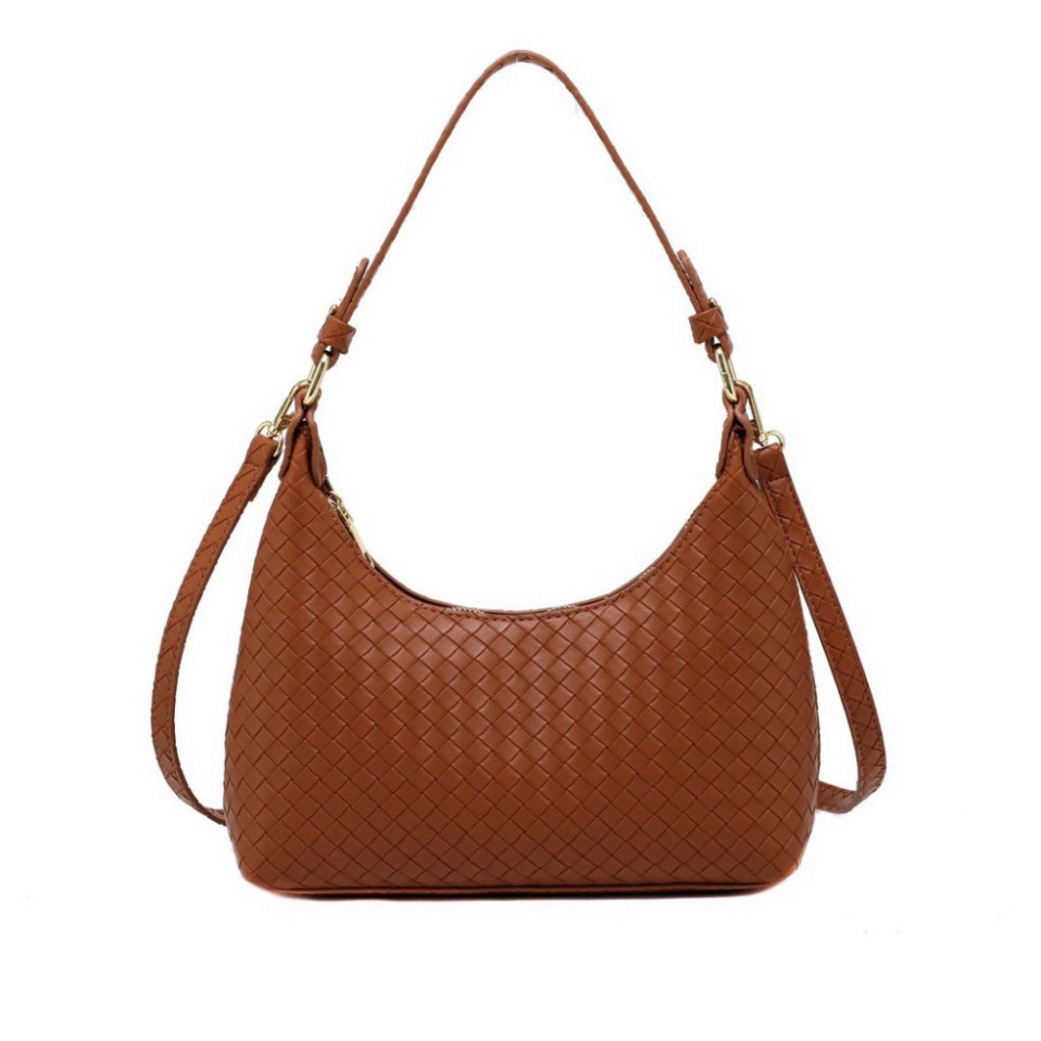 [Hàng Chuẩn - FreeShip] Túi xách nữ Túi đeo chéo nữ da đan Vintage cá tính Màu trắng vàng đen cao cấp công sở dự tiệc | BigBuy360 - bigbuy360.vn