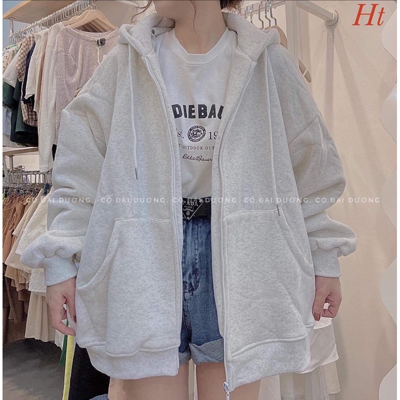 Áo khoác nỉ cotton trơn H2A867