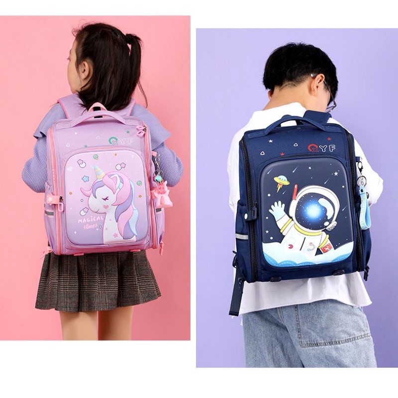 Balo chống gù cho bé đi học hình phi hành gia, hình ngựa pony