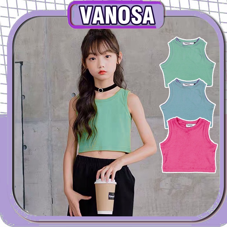 Áo Croptop Sát Nách Cho Bé Gái Màu Sắc Cực Yêu VANOSA