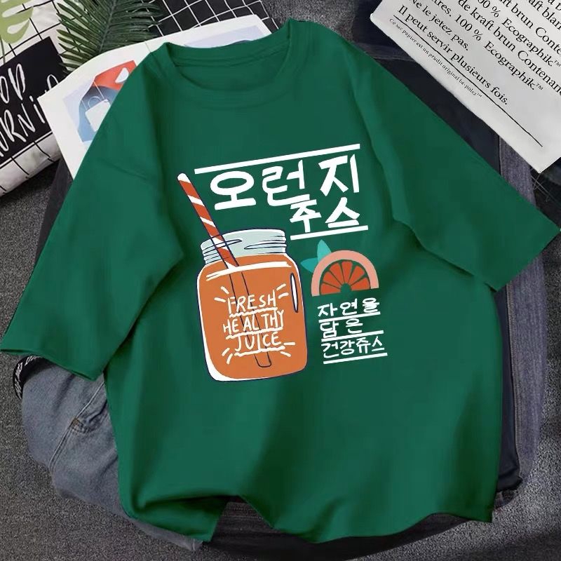 Áo Thun Nữ Ngắn Tay Cổ Tròn Thời Trang Hàn