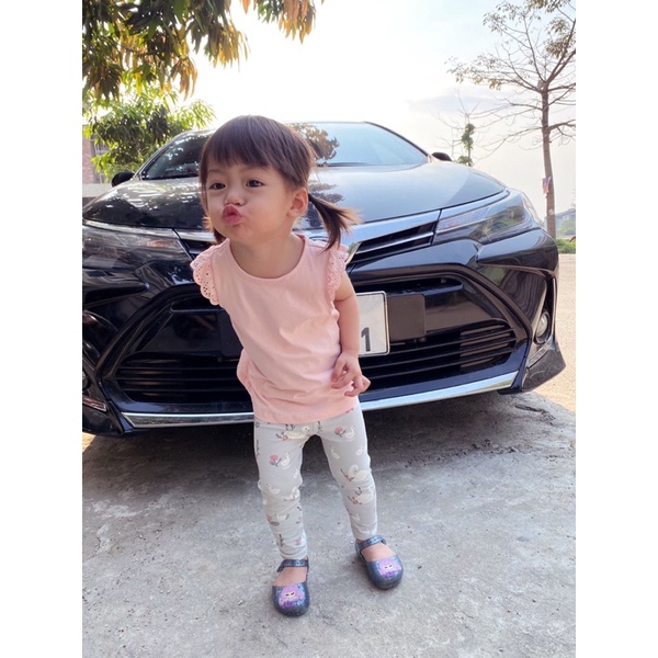 Bộ Legging Hè Bé Gái Thun Cotton HaM(kèm turban)