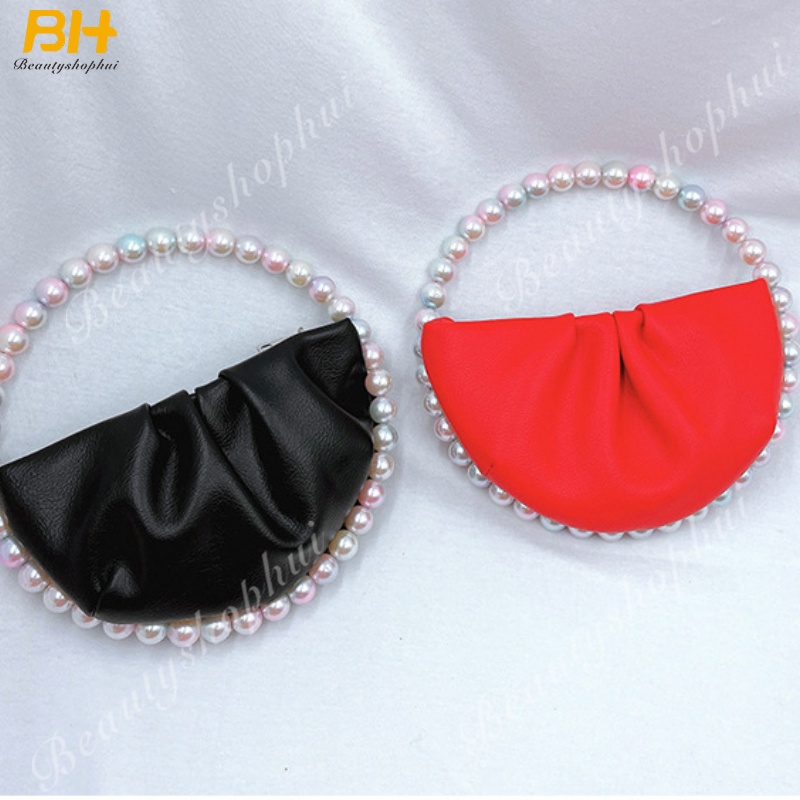 Túi Xách Tròn Đính Ngọc Trai Giả Thiết Kế Mới Thời Trang Dành Cho Nữ 2022