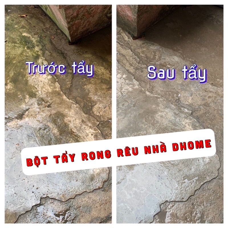 Bột Tẩy Diệt Rong Rêu Trên Nền Xi Măng, Sân Gạch, Diệt Mốc Trần Và Tường Nhà