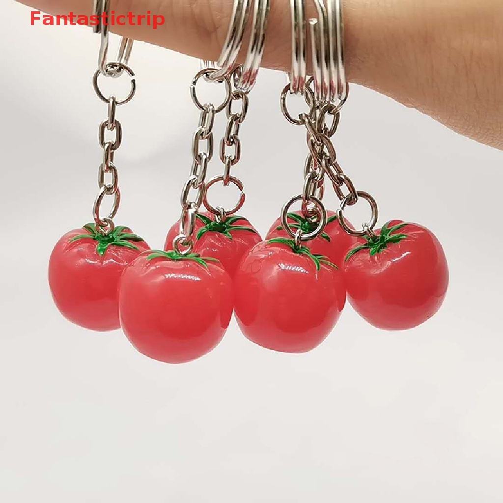 1 Móc Khóa Quả Cà Chua Nhựa Resin Đáng Yêu Mới