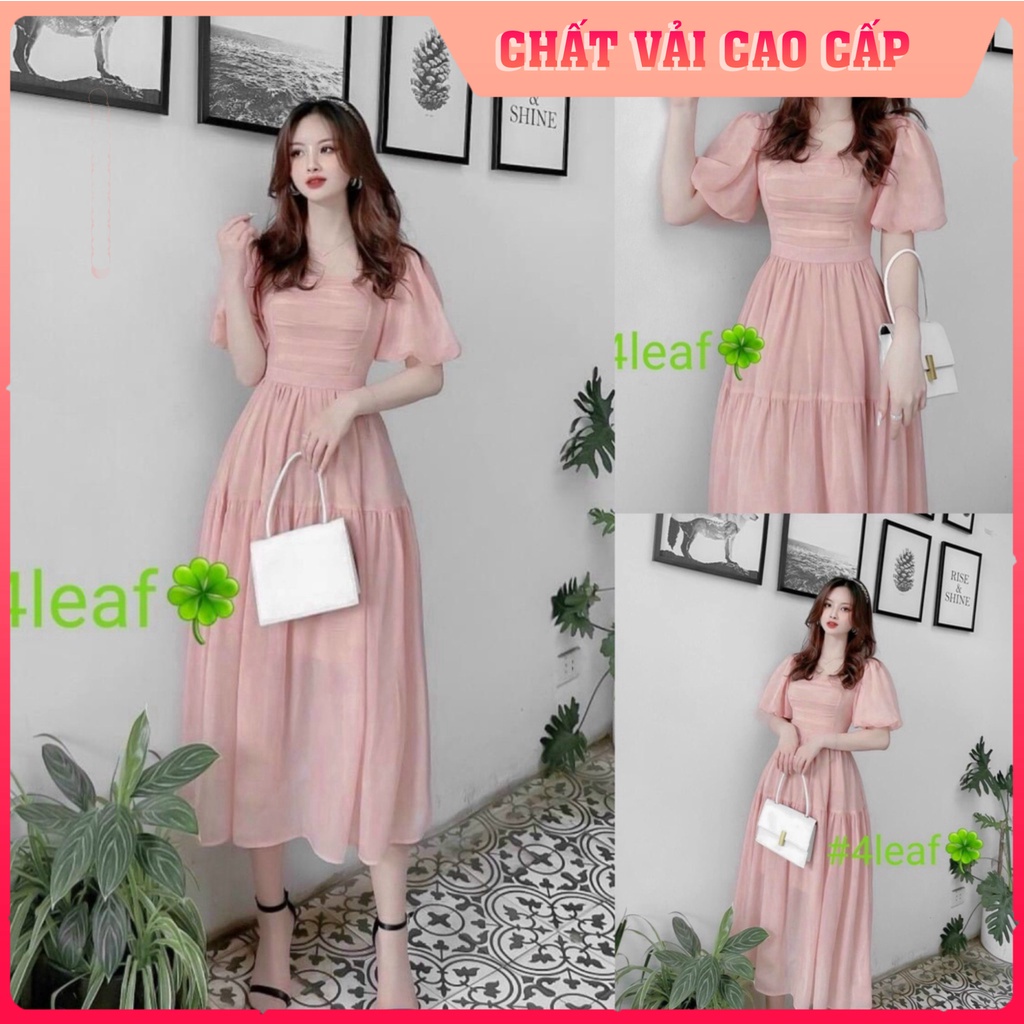 Đầm váy nữ xếp tầng nhẹ nhõm với màu hồng phấn xinh xẻo giành riêng cho các tiểu thư đi chơi, bước chân xuống phố hoặc d