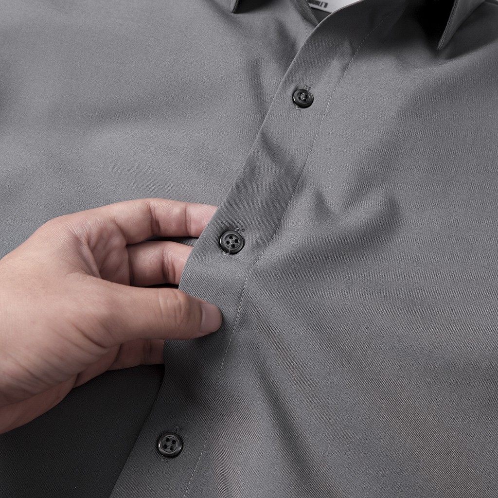 Áo sơ mi nam Double'D chất lụa màu xám SMT00 | BigBuy360 - bigbuy360.vn