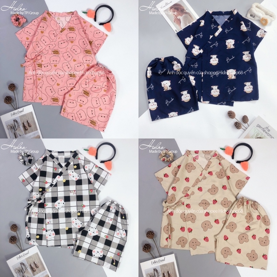 SOCK bộ kimono siêu đẹp dáng ngắn chất liệu kate thái hoạ tiết dễ thương😍😍😍