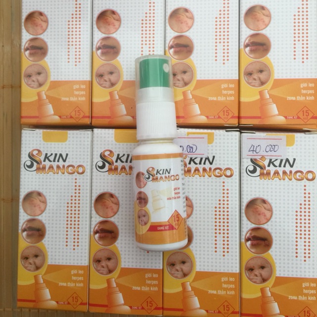 Chai Xịt SKIN MANGO Ngăn Ngừa Kích Ứng Da Do Thủy Đậu, Giời Leo, Kiến Ba Khoang