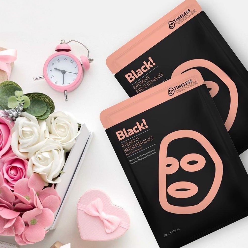 Mặt Nạ Than Hoạt Tính Timeless Truth Mask Black Charcoal Radiant Brightening Làm Mờ Vết Thâm 30ml