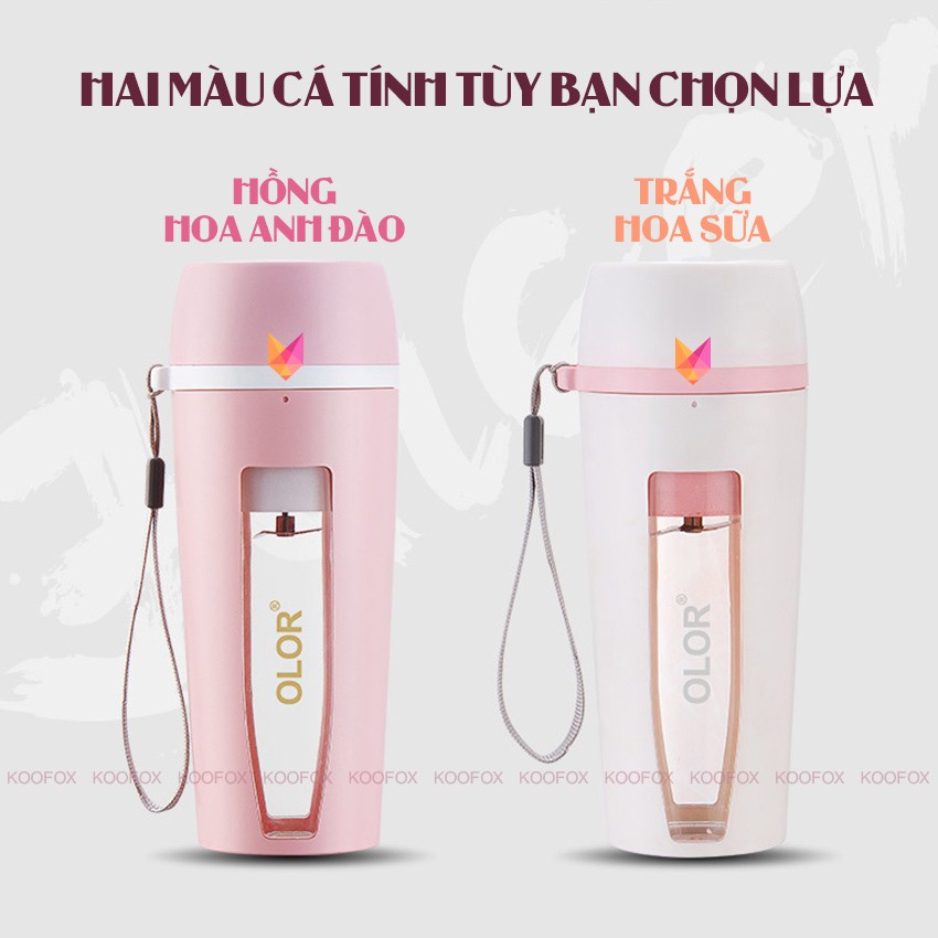 [HOT 2020] Máy Xay Sinh Tố Mini Cầm Tay OLOR Dung tích 400ML, Pin 4000mA, Quay 16000 vòng - PORTABLE JIUCE CUPS - KOOFOX