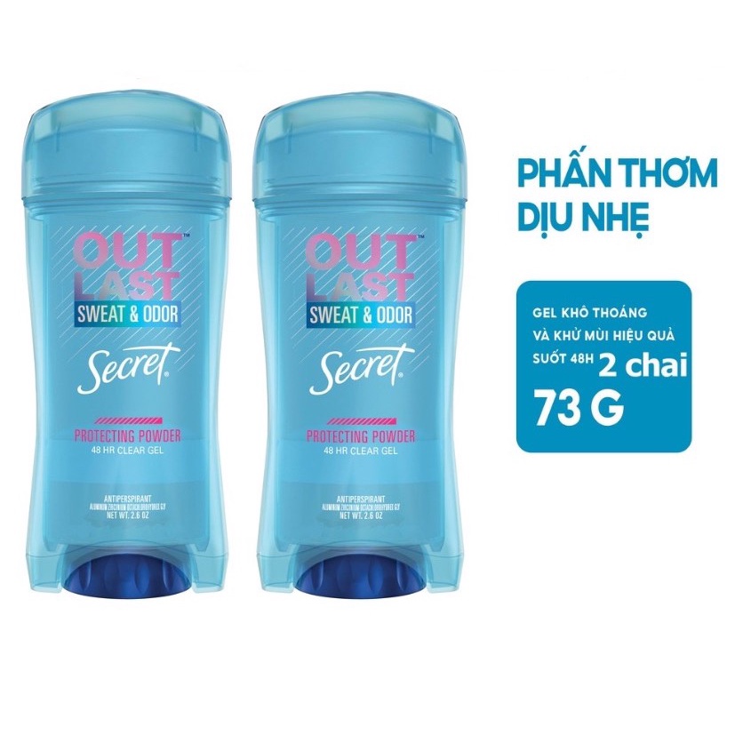 Gel khử mùi Secret Clear Gel giảm tiết mồ hôi cho nữ 73g NPP Shoptido