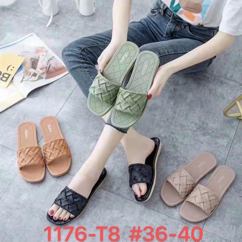 Dép lê nữ quai ngang( giao mau ngẫu nhiên), dép nhựa thấp