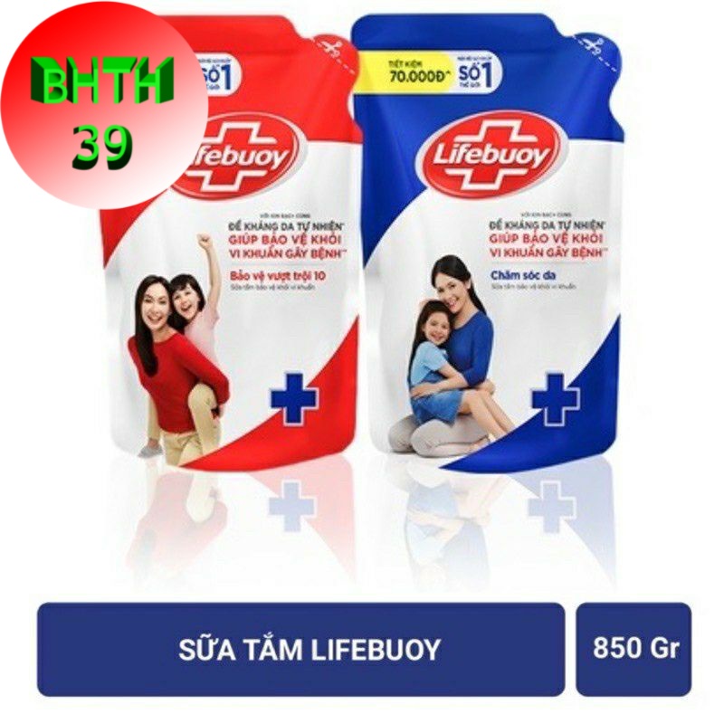 (Hàng đẹp - date mới) Sữa tắm Lifebuoy - Lifebouy túi 850g