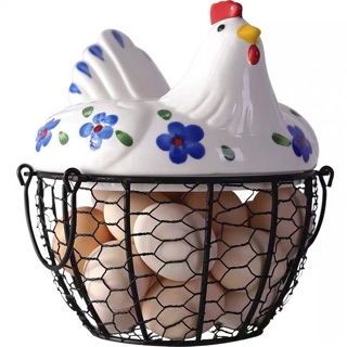 (Có sẵn )Rổ gà đựng trứng gà decor