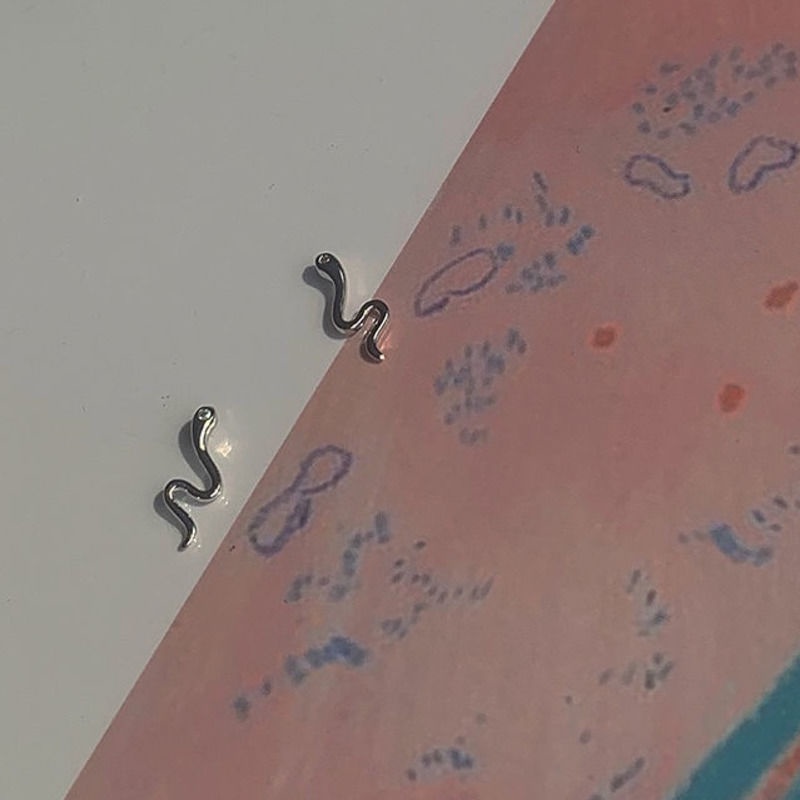 Đôi bông tai hình rắn mini cá tính phong cách Hàn Quốc