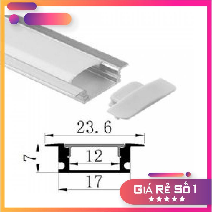 Thanh Nhôm U Âm 1m ( thanh w)-Giá Rẻ,Thanh Nhôm W Mã 508