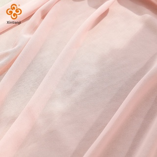 45x150cm 4 Chiều Co Giãn Mềm Mại Khỏa Thân Màu Hồng Điện Lưới Vải Tuyn Bằng Nửa Sân Cho May Quần Áo Lưng Đầm Cưới Quần Áo TJ7125