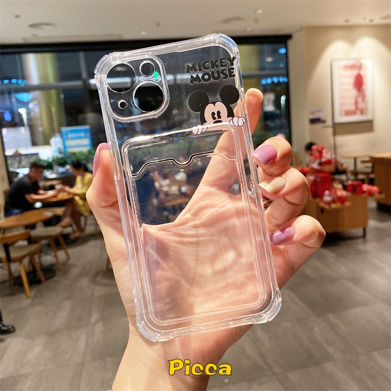 Ốp Điện Thoại Tpu Mềm Trong Suốt Có Ngăn Đựng Thẻ Cho IPhone 7plus XR 11 12 13 Pro MAX 8plus X 7 8 6 6s Plus XS MAX SE 2020