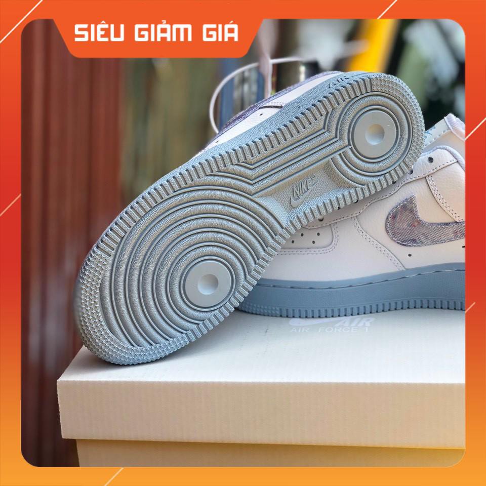 [ Flashsale - Full Box ] Giày sneaker Airforce1 đế xanh hydrogen blue hàng cao cấp một một, giày afone dành cho nữ