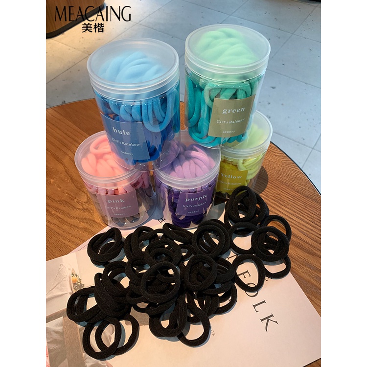 Dây Buộc Tóc Cao Su Co Giãn Tốt Màu Sắc Đơn Giản Thời Trang Cho Nữ