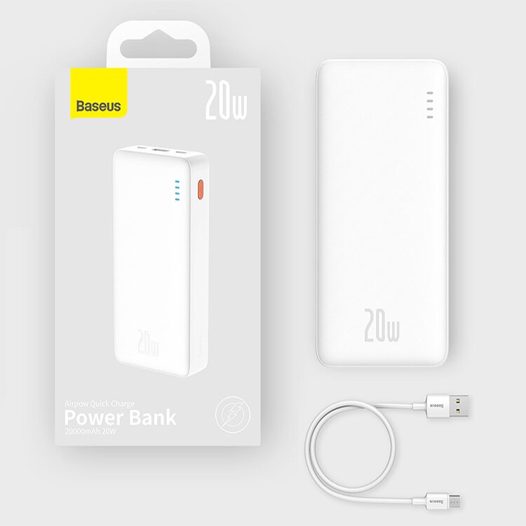 Sạc pin dự phòng Baseus Airpow Light Battery Fast Charging Power Bank 20000mAh 20W