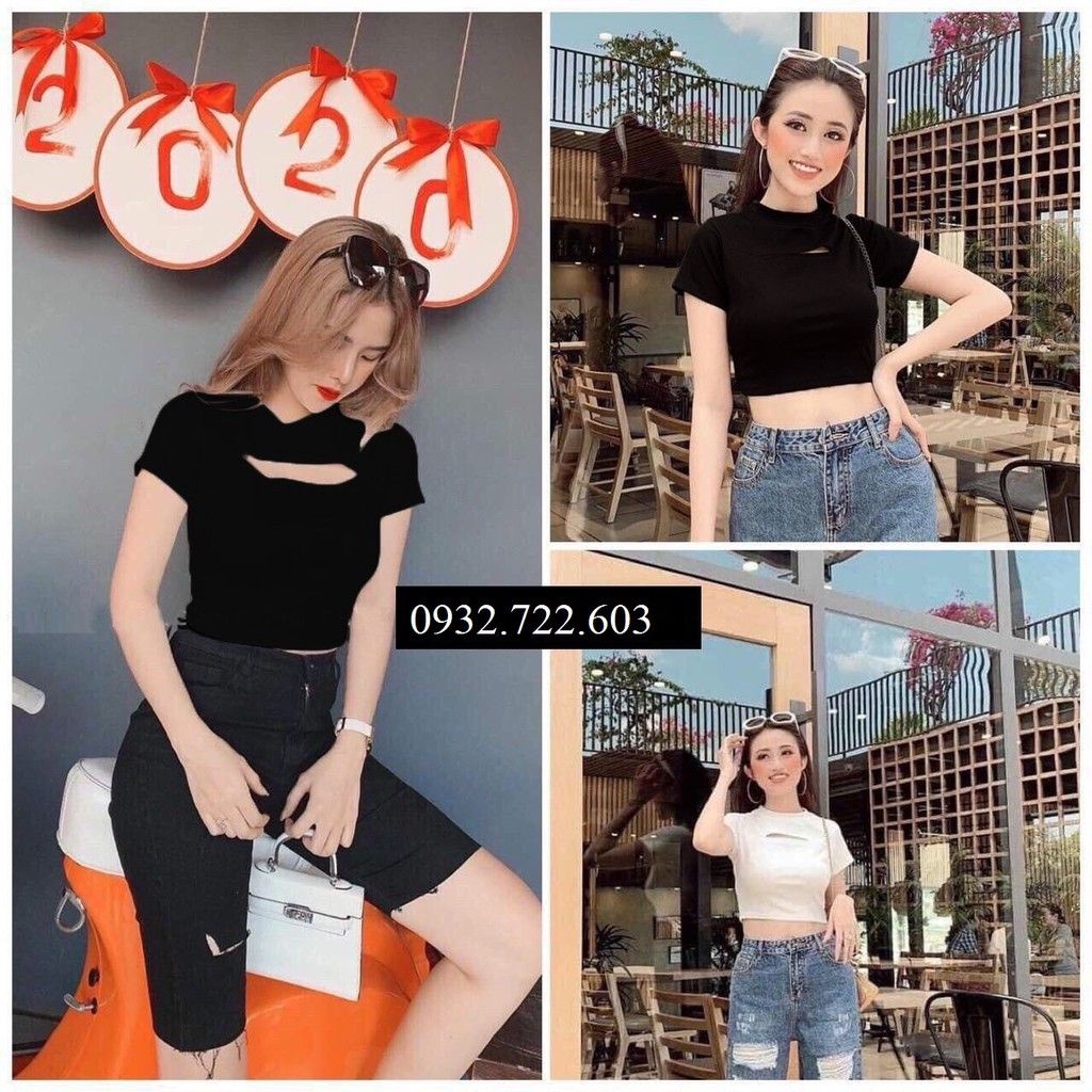 Áo thun croptop hở ngực