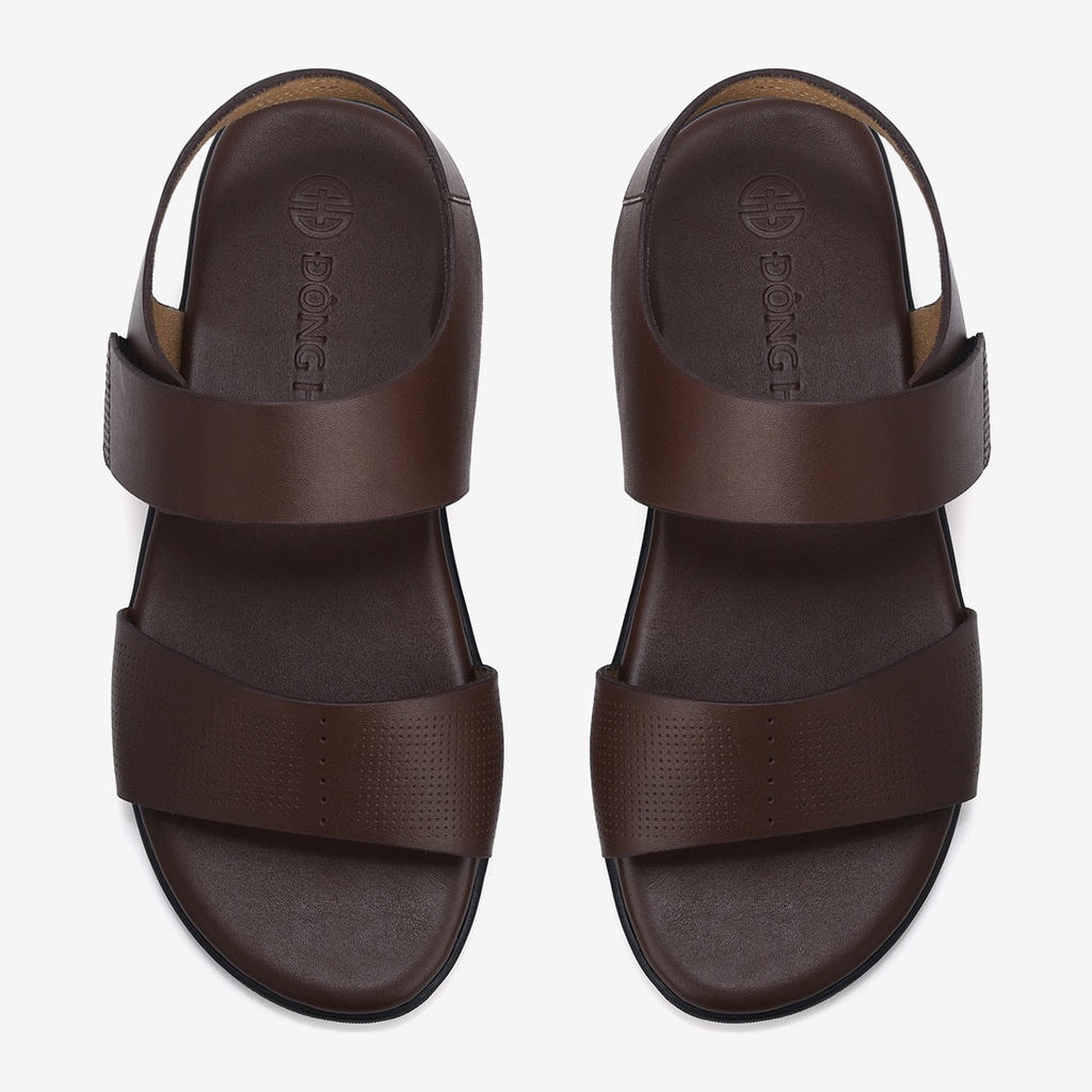 Giày sandal nam Đông Hải thiết kế quai ngang họa tiết dập lỗ đế 3cm siêu nhẹ - S3110