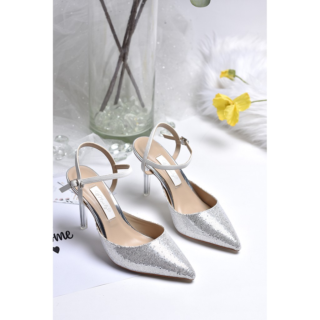 [Mã BMBAU50 giảm 7% đơn 99K] Giày sandal gót trong Merly 1245, Giày xăng đan nữ size lớn, Giày xăng đan hở gót cao gót