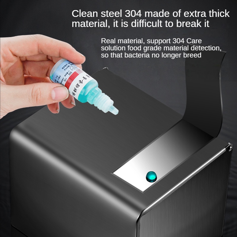 Hộp đựng cuộn giấy vệ sinh XINKUNLON gắn tường thép không gỉ 304 màu xám cao cấp tiện lợi