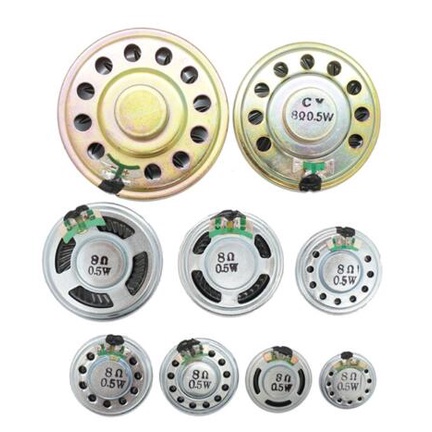 Set 5 loa siêu mỏng 8 ohms 0.5 watt 0.5W 8R cỡ 20/ 23/ 27/ 28/ 30/ 36/ 40mm