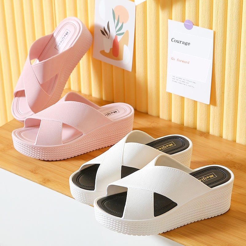 Dép Cao Gót Đế Xuồng Chống Trượt Thời Trang Mùa Hè Hàn Quốc Cho Nữ