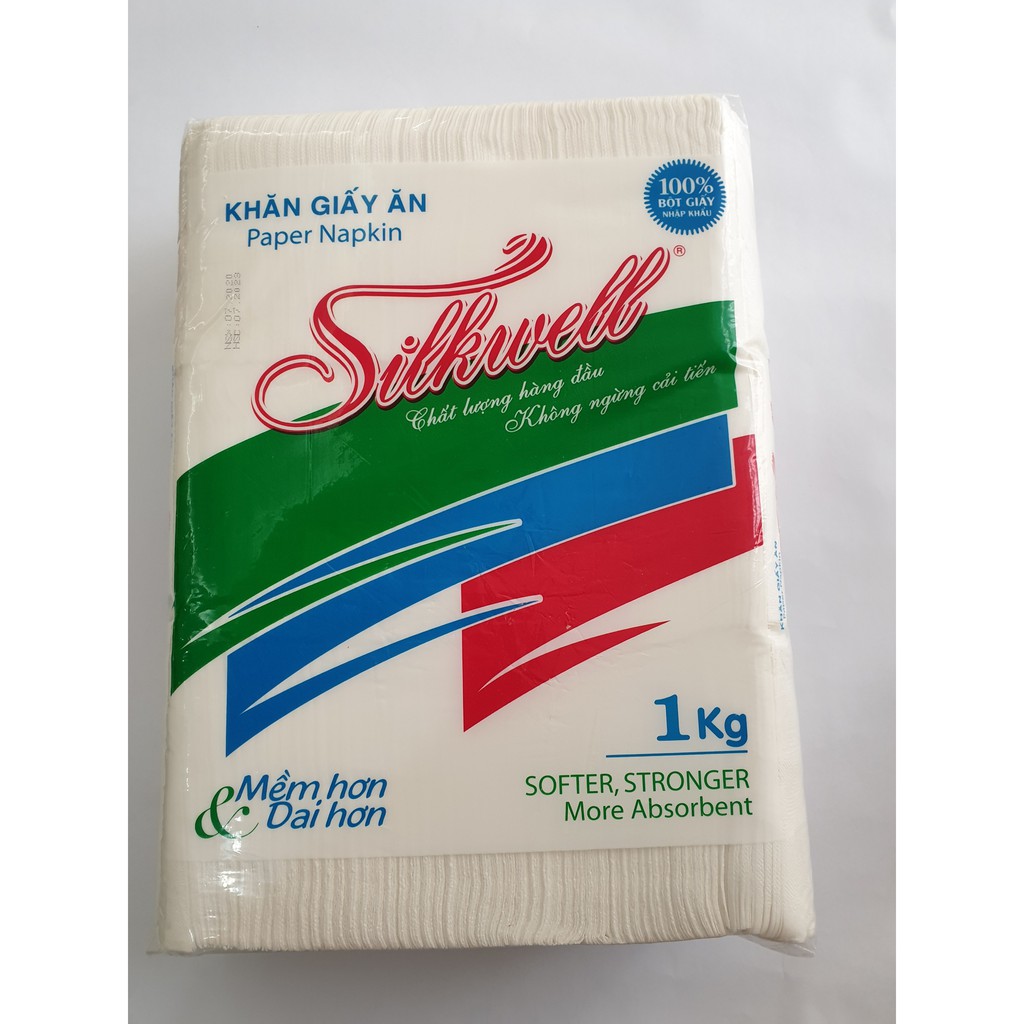 Giấy ăn Silkwell gói 1kg 240 tờ chính hãng