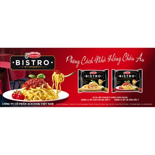 Mì spaghetti Bistro sốt kem phô mai, sốt bò bằm kiểu Ý gói 100g