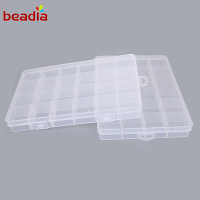 Beadia 24 khe điều chỉnh đồ trang sức vòng cổ rõ ràng lưu trữ hộp chủ thủ công tổ chức đồ trang sức container
