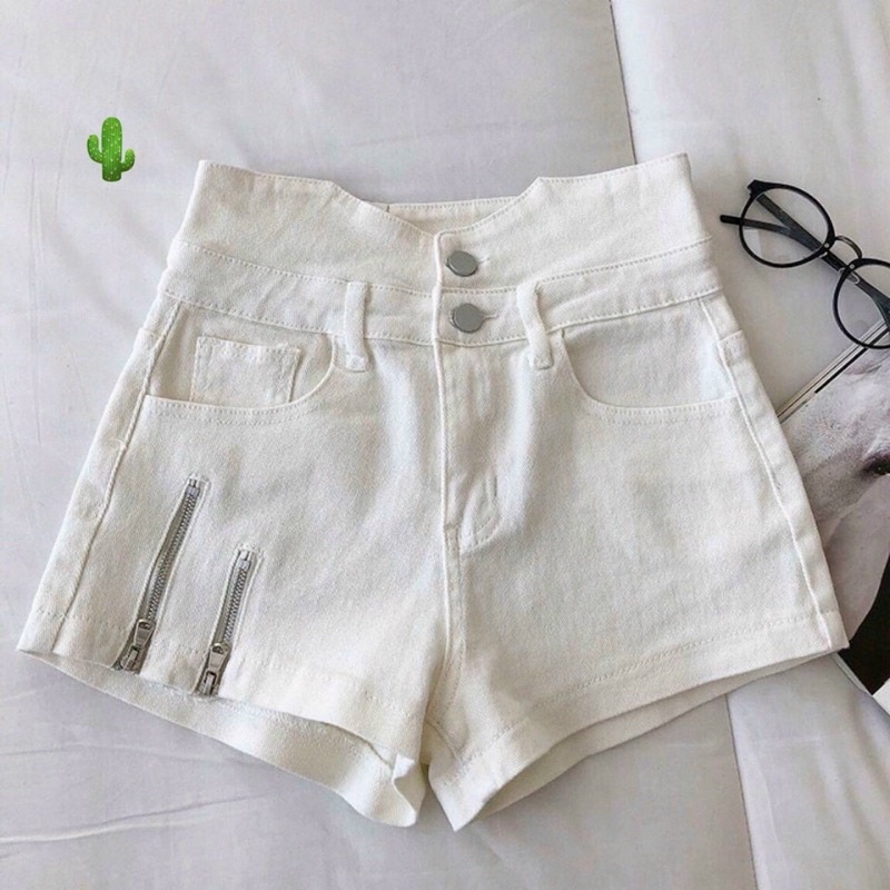 Quần short kiểu khoá kéo 2 nút